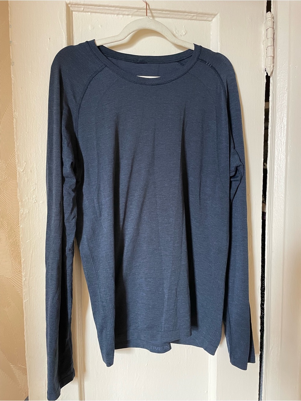 Lululemon Mens Long-Sleeve Crewneck Shirt - Navy Blue